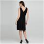 V-Neck Dress, Black, small