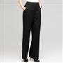 Flat Front Bootleg Pant, Black, small