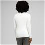 Rib Trim V-Neck Cardigan x0045, Ivory, small