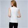 Drape Neck Tank with Buckles. x0073, White, small