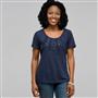 Scoop Neck Tee with Applique, Swiss Navy, small