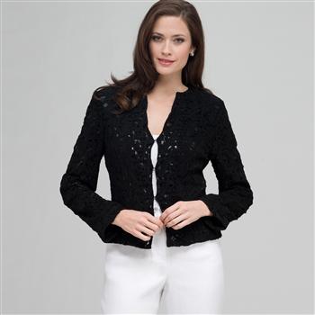 Crew Neck Jacket., Black, large