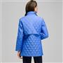 Quilted Car Coat, Blue Fox, small