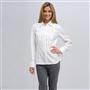Long Sleeve Shirt With Twist Detail, White, small