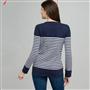 Navy and White Stripped Cardigan, swiss navy & white, small