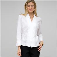 Drape Neck Blouse x0055, White, medium