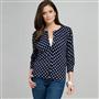 Polka Dot Cardigan, swiss navy & white, small