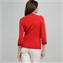 Relaxed Fit Cardigan, Cardinal Red & Black, small