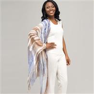 Striped Multi Color Scarf x0097, Mist, medium