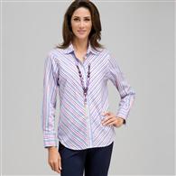 Striped Button Down x0012, Lavender Multi, medium