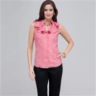 Ruffle Sleeveless Blouse. x0075, Dark Pink Gem, medium