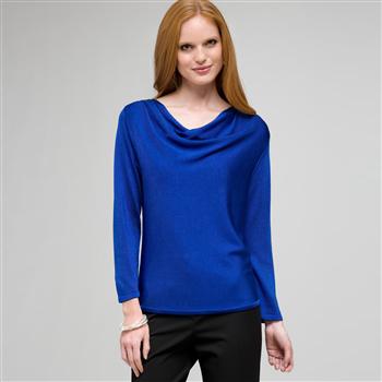 Draped Neck Top, , large
