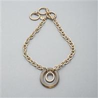 Double Hoop Long Necklace x0035, Gold, medium