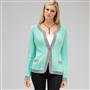 Crew Neck Cardigan, Icy Mint, small