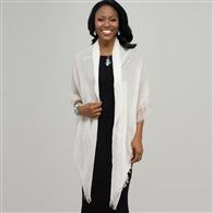 Solid Luxe Scarf x0099, White, medium