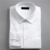 No-Iron Textured Dress Shirt x0099, White, medium