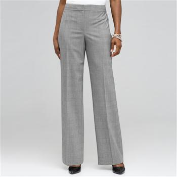 Classic Glen Plaid Pant, Black & Ivory, large