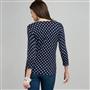 Polka Dot Cardigan, swiss navy & white, small