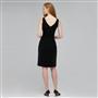 Platinum V Neck Suit Dress, Black, small