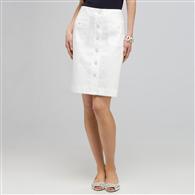 Straight Skirt. x0057, White, medium