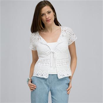 Raglan Sleeve Tie Front Cardigan., White, large