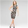 Sleeveless Sheath Dress, Black Multi, small