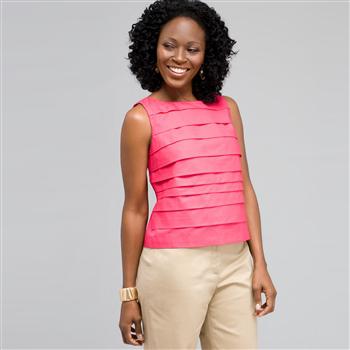 Pleated Shell, Hot Pink, large