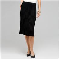 Long Pleated Skirt x0052, Black, medium