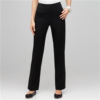 Flat Front Slim Pant, Black, large