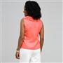 Ruffle Sleeveless Shirt, Coral Sun, small