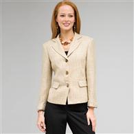Notch Collar Basket Weave Jacket x0084, New Rattan Multi, medium