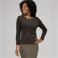 Belted Boat Neck x0048, Laurel, medium