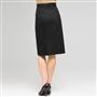 Slim Skirt With Back Kick Pleats, Black, small