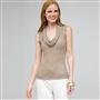 Cowl Neck Top, Stone, small