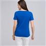 Short Sleeve V-Neck Tee, Blue, small