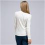 Long Sleeve Appliqued Crew Neck x0054, Sugar, small