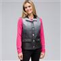 Mock Neck Quilted Vest, Black Multi, small