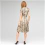 Tie Front Animal Print Dress, New Rattan Multi, small
