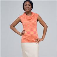 Sleeveless Cowl Neck Knit. x0072, Multi, medium