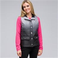 Mock Neck Quilted Vest x0039, Black Multi, medium