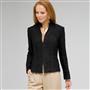Textured Zip Front Jacket, Black, small