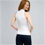 Zip Front Tank with Ruffles Blouse. x0097, White, small