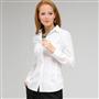 Long Sleeve Seamed Shirt, White, small