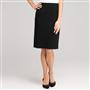 Washable Wool Classic Straight Skirt , Black, small