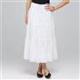 Long Tiered Skirt, White, small