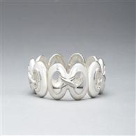 Infinity Stretch Worn Silver Bracelet x0078, Silver, medium