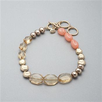 Pink and Gold Necklace, Pink, large