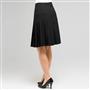 Side Button Pleated Skirt, Black, small