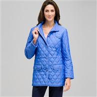 Quilted Car Coat x0017, Blue Fox, medium