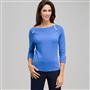 3/4 Sleeve Boat Neck Knit x0086, Blue Fox, small